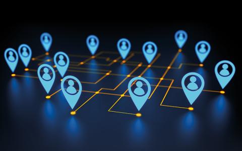 Futuristic digital background. Abstract connections technology and digital network.istock-1366720907