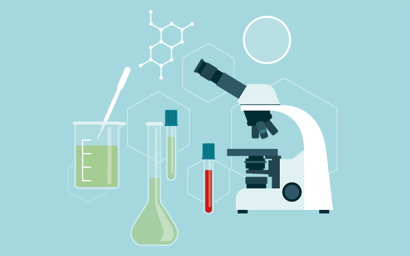 Pharmaceutical research, innovation and drug development banner with copy space-CREDIT- istock-1419927356