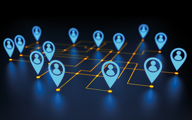 Futuristic digital background. Abstract connections technology and digital network.istock-1366720907