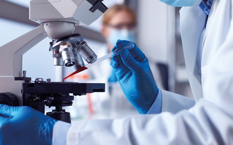 Two Scientist Microscope images and video- istock-1363238207